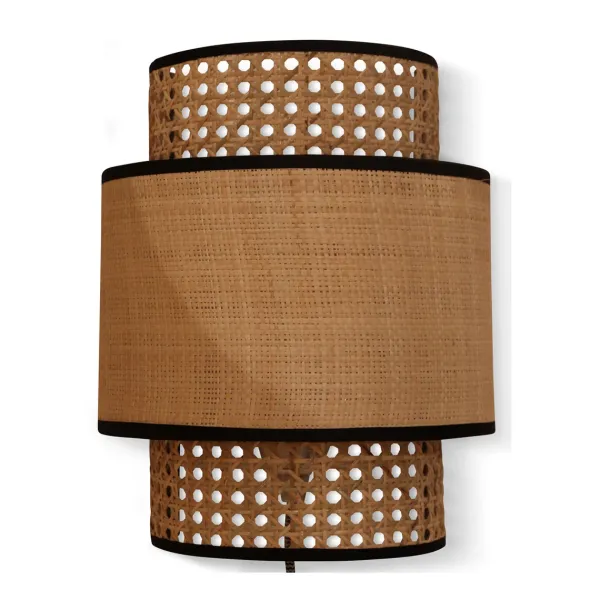 abatjour_applique_murale__SKU6735cd412291ab67bfbb2f5909a17c2e_0.webp Abat-Jour Applique Murale Solaire Cannage Naturel / Noir-Sélectionné par Fleux Sale