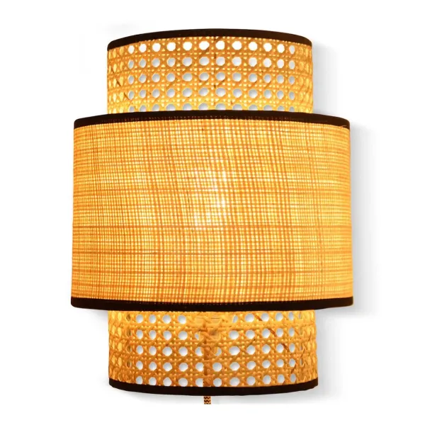 abatjour_applique_murale__SKU6735cd412291ab67bfbb2f5909a17c2e_1.webp Abat-Jour Applique Murale Solaire Cannage Naturel / Noir-Sélectionné par Fleux Sale