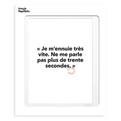 Affiche Loic Prigent Je M'Ennuie - 30 X 40 Cm-Image Republic Online