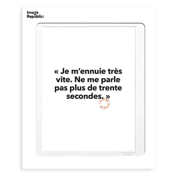 affiche_loic_prigent_je_m_SKU71bd24ac43affd9b918175f796b09d32_0.webp Affiche Loic Prigent Je M'Ennuie - 30 X 40 Cm-Image Republic Online