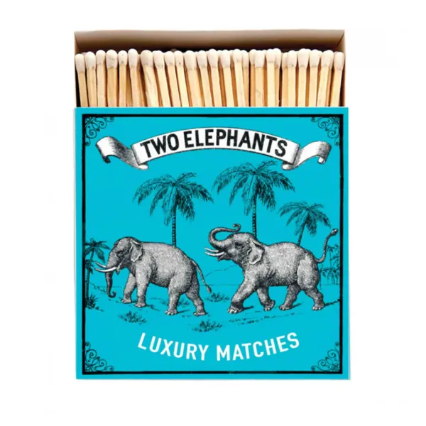 allumettes_two_elephants__SKUbd0369fd1d9512c49e8fc448f2c12f01_0.webp Allumettes Two Elephants On Blue-Archivist Gallery New