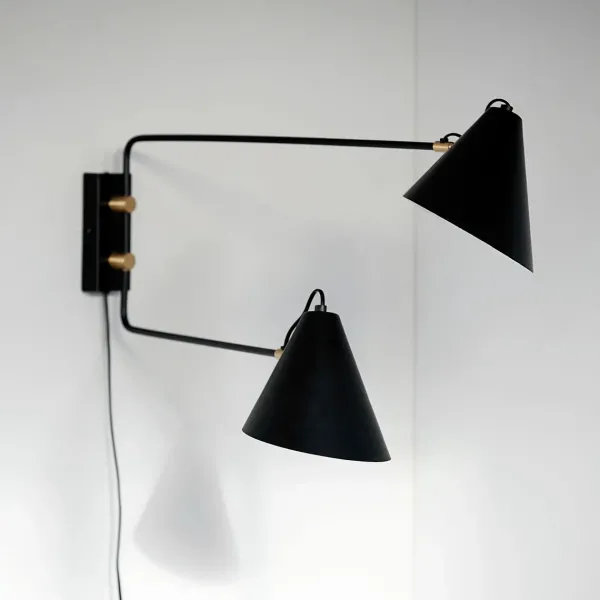 applique_murale_double_cl_SKU7846fd9c65ef4ad91379a26dc03b375d_2.webp Applique Murale Double Club - 81 X 42 Cm - Noir-House Doctor Online