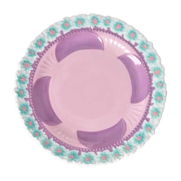 assiette_a_fleurs_en_cera_SKU40e9fcd2afb07e51da7a6954469080cd_2.webp Assiette A Fleurs En Ceramique - Lavande-Rice Sale