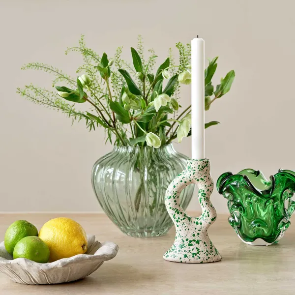 bougeoir_tachete__h__cm___SKUd61fe7dfcf155190ca5dc67569114052_1.webp Bougeoir Tachete - H 17 Cm - Rose Et Vert-Sélectionné par Fleux Online
