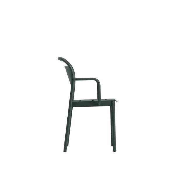 chaise_accoudoirs_linear__SKU727f86f65b0d40a4eb68102fb4d53b4e_2.webp Chaise Accoudoirs Linear Steel Dark Green-Muuto Online