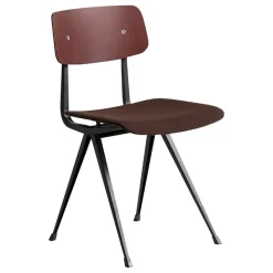 Chaise Result Noir - Rouge Brique - Chene Laque-Hay New
