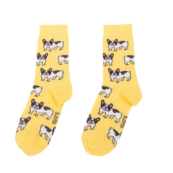 chaussettes_bouledogue____SKU7013727cdef50c7fe7a5f3edc1c06c95_0.webp Chaussettes Bouledogue 35/44 - Jaune-Coucou Suzette Outlet