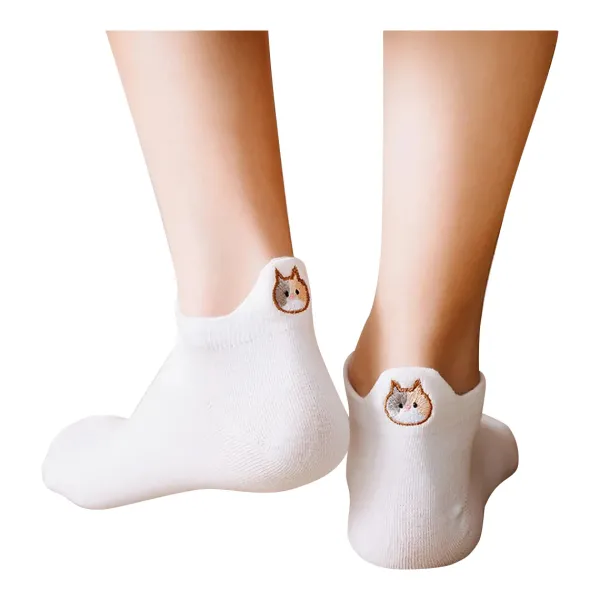 chaussettes_languette_cha_SKU66ca5a5e7bf6900d12bcc7c3b942611d_0.webp Chaussettes Languette Chat 35/42 - Blanc-Tites Chaussettes Best