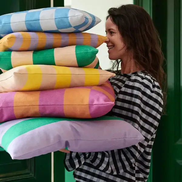 coussin_a_rayures___x__cm_SKU1def8641295df00838b2ee84c3620d0c_2.webp Coussin A Rayures - 60 X 60 Cm - Vert/Violet-FEST Amsterdam Sale