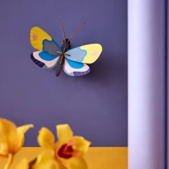 Décoration Murale Papillon Monarque Jaune En Carton Recycle-Studio Roof Outlet