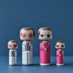 Figurine En Bois Kokeshi Sketch.Inc Elton Blanc - 14.5 Cm-Lucie Kaas Discount