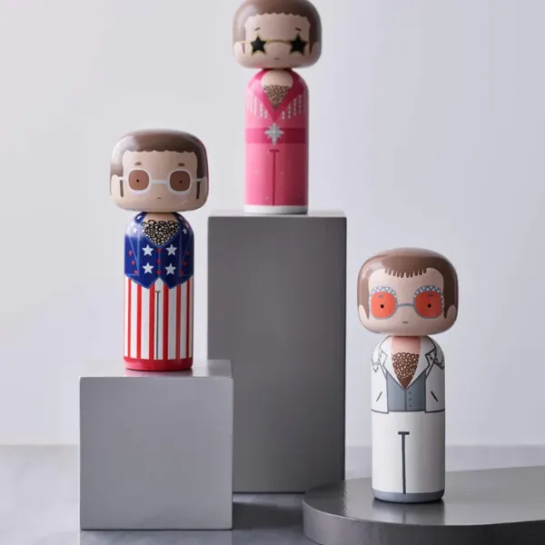 figurine_en_bois_kokeshi__SKUc68396cd1caea294566e87a3e4438724_2.webp Figurine En Bois Kokeshi Sketch.Inc Elton Rose - 14.5 Cm-Lucie Kaas Clearance