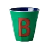 Gobelet Lettre B En Melamine - Vert Foret-Rice Outlet