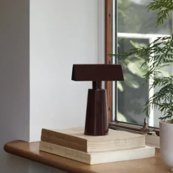 Lampe De Table Caret Mf1 H 22Cm - Bordeaux Fonce-And Tradition Clearance