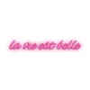Lampe Murale Neon Led La Vie Est Belle - Rose-Sélectionné par Fleux Best