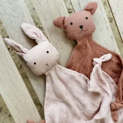 Lot De 2 Doudous Yoko En Coton Biologique - Rose-Liewood Online