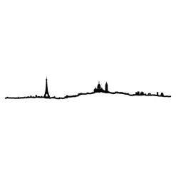 Mini Frise Decorative Paris - Noir - 19 Cm-The Line Online