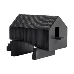 Objet Decoratif Maison En Acajou - Noir-Ethnicraft New