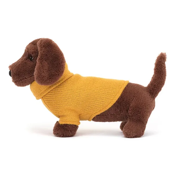 peluche_chien_saucisse_sw_SKUf250fcfa07851990f5e5bc4148d1bd92_1.webp Peluche Chien Saucisse Sweater Jaune - H 14 Cm-Jellycat New