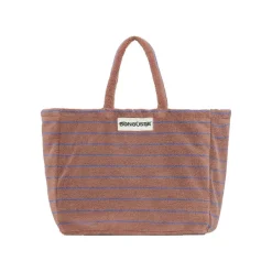 Sac Weekend A Rayures - Camel & Ultramarine Blue-Sélectionné par Fleux Hot