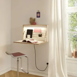 Secretaire Flatbox Avec Lampe Led - Blanc-Müller Best