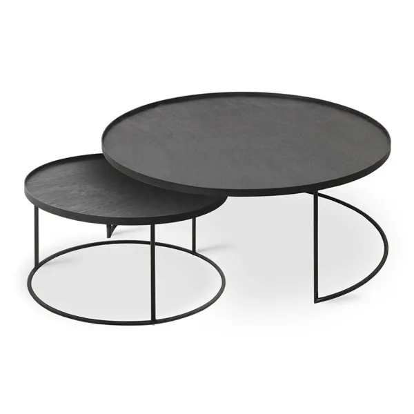 set_de__tables_basses_pou_SKU9038a4e66cba516ec305f305b4319ebe_0.webp Set De 2 Tables Basses Pour Plateaux Ronds En Metal Noir - O 62 Cm & O 93 Cm-Ethnicraft Outlet