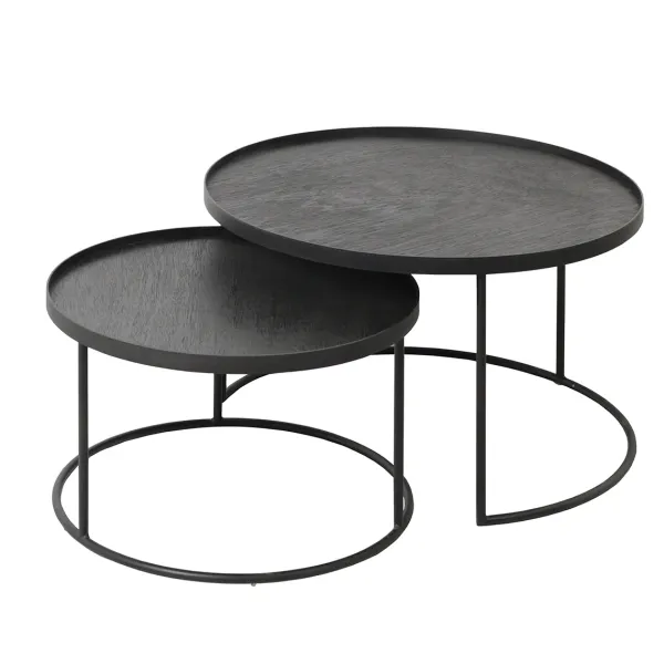 set_de__tables_basses_pou_SKUe706fd994f615eb7cbd4d18ceb59b5e8_0.webp Set De 2 Tables Basses Pour Plateaux Ronds - O 62 Cm & O 49 Cm-Ethnicraft Clearance