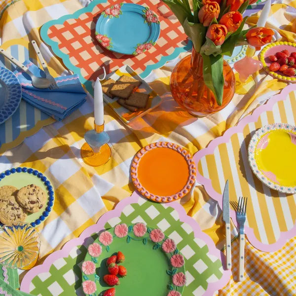 set_de_table_biscotti_a_c_SKU66a69744865945c1275820a5928995db_4.webp Set De Table Biscotti A Carreaux - 38 Cm X 48 Cm -Kaki & Rose-Fleux Clearance