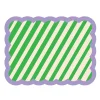 Set De Table Biscotti A Rayures - 38 Cm X 48 Cm - Vert & Violet-Fleux Hot