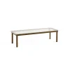 Table Basse Kofi Noyer Massif & Verre Roseau Transparent - L 140 X L 50 X H 36 Cm-Hay New