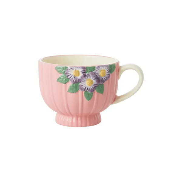 tasse_avec_fleurs_en_reli_SKU4b7ee58b9ee58de6fbf0451f4ae989ff_0.webp Tasse Avec Fleurs En Relief En Ceramique - O 9,8 Cm - Rose-Rice Online